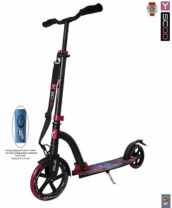 Самокат RT Monster 230 с амортизатором blue/pink (Y-SCOO, 4866RT)